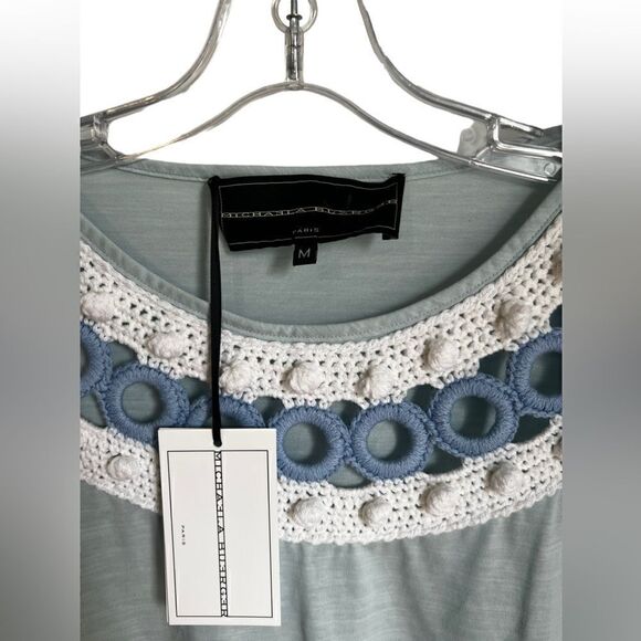 Michaela Buerger Paris crochet cotton shirt dress medium - Picture 2 of 4